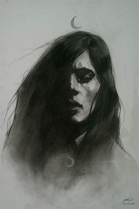 Stripped witch portrait